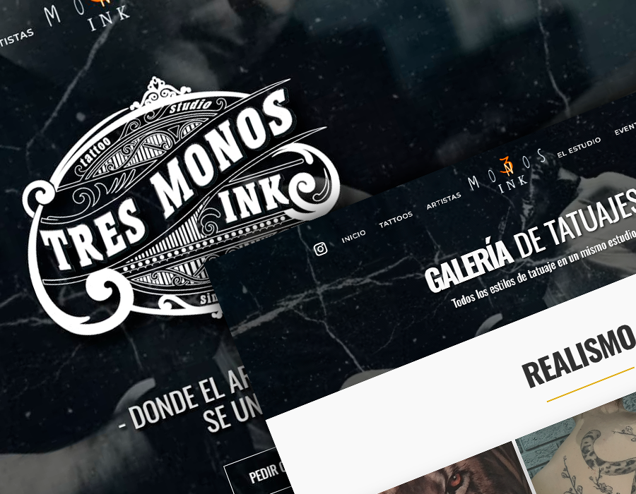 Imagen de pagina de estudio de tatuajes